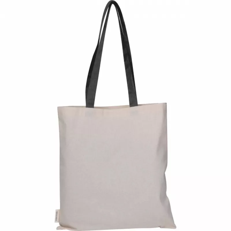 Torba bawełniana z długimi uszami, z recyklingu 140g/m2 CAMBRIDGE - czarny (545403)