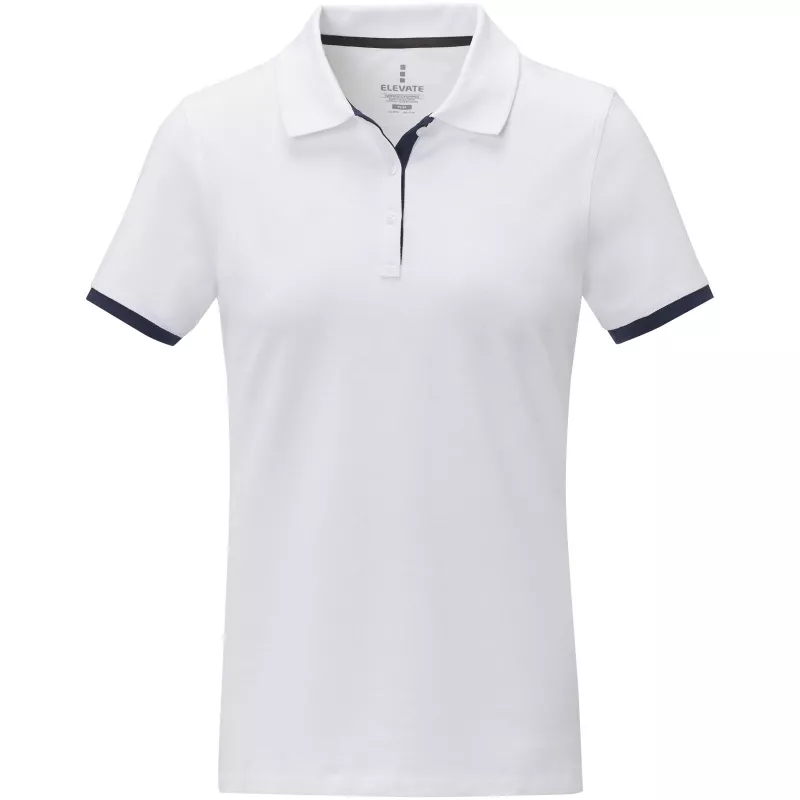 Damska koszulka polo duotone Morgan z krótkim rękawem - Biały (38111-WHITE)