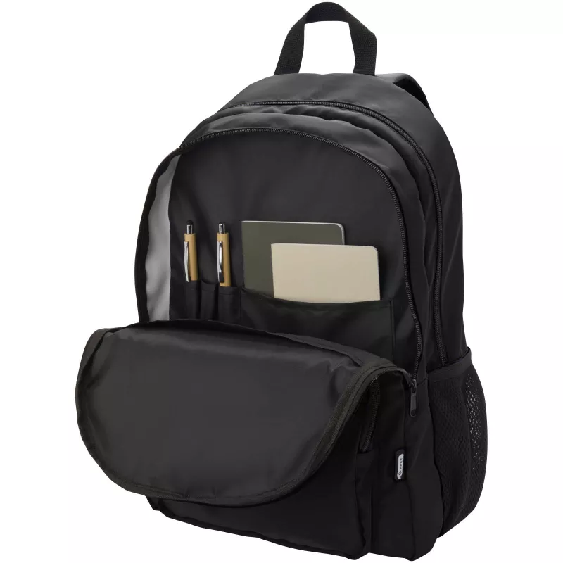 Trend Plus plecak na laptopa o przekątnej 15-cali o pojemności 20 l wykonany z materiałów z recyklingu z certyfikatem GRS - Czarny (13008690)