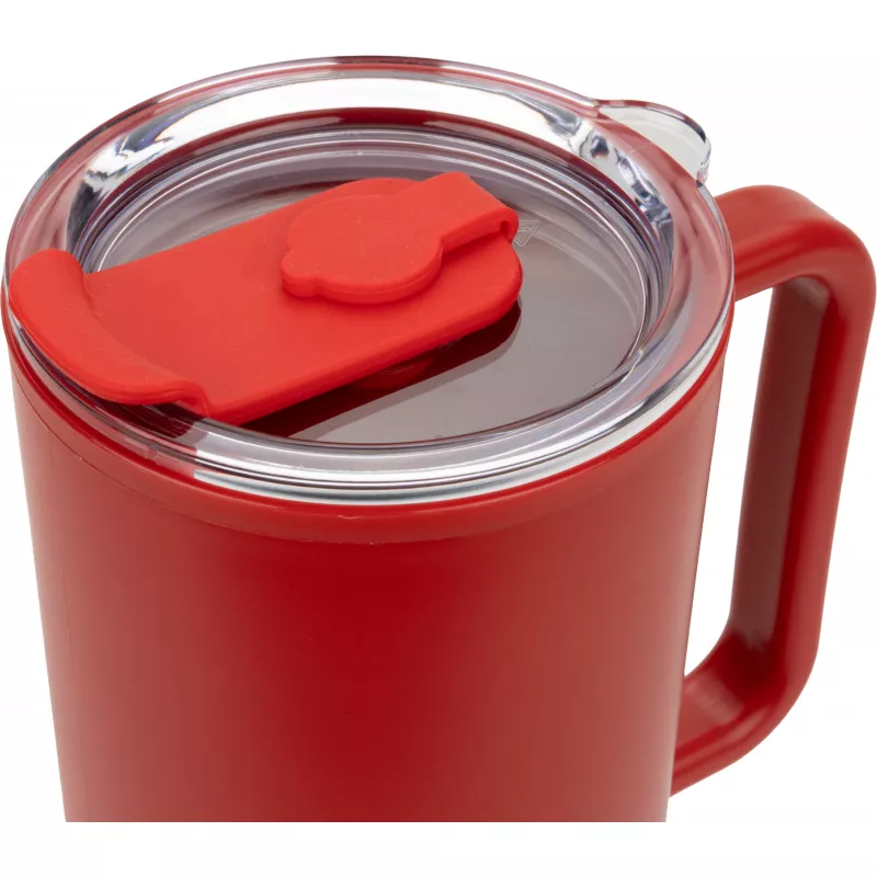 Kubek ze słomką XXL 1200 ml TEODORA - czerwony (8468605)