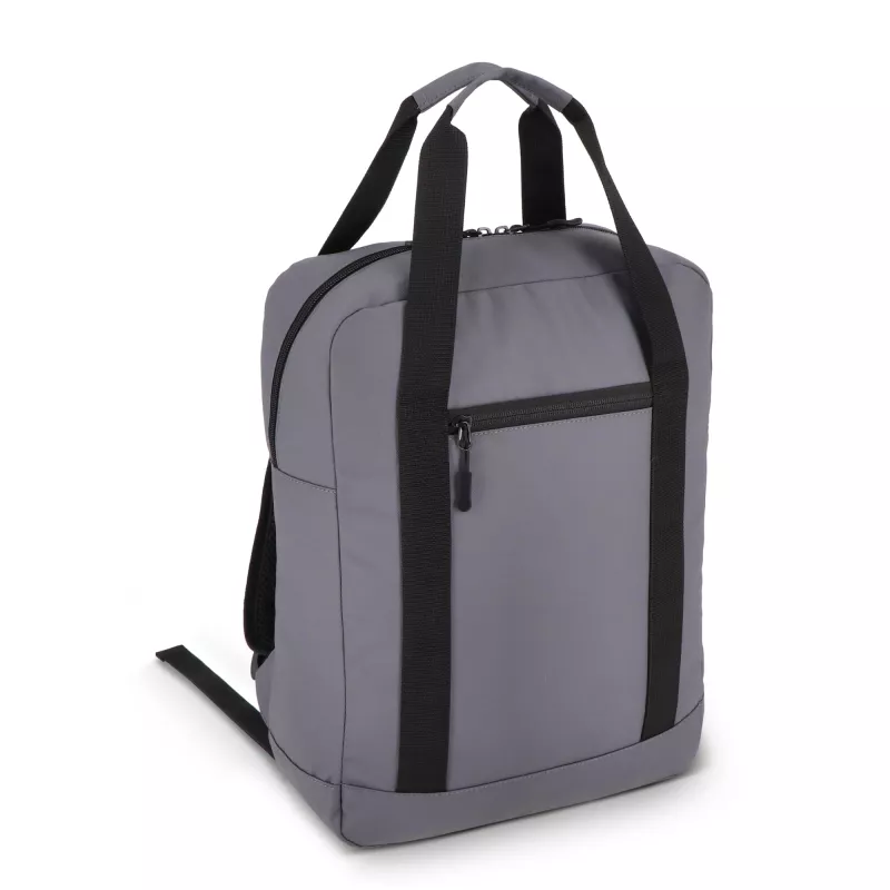 Plecak z powłoką PU, wykonany z materiału R-PET 600D, 27,5 x 12 x 37,5 cm, 12 l - szary (LT95362-N0061)