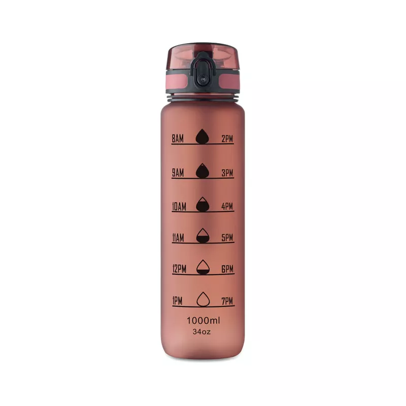 Butelka sportowa RPET 1000 ml ISFORDEN MARK - Burgund (MO2672-02)