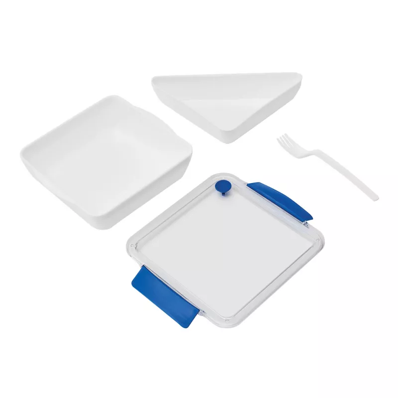 Pojemnik na lunch - biały, niebieski (56-0306024)