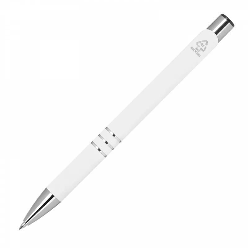 Długopis żelowy - biały (1399106)