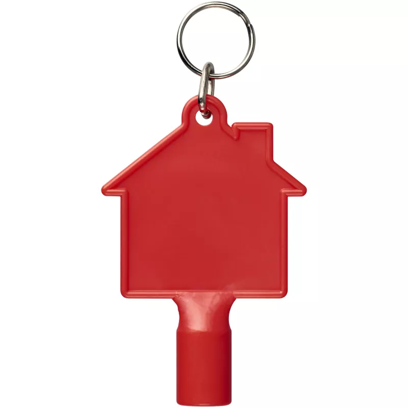 Klucz do skrzynki licznika w kształcie domku Maximilian z brelokiem - Czerwony (21087103)