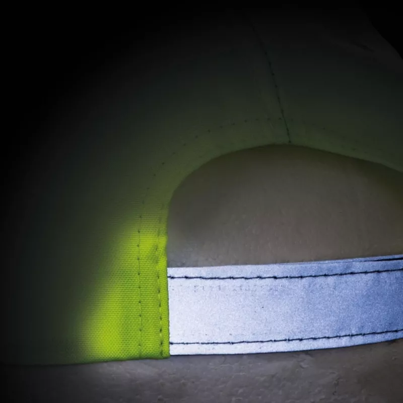 Czapka z daszkiem odblaskowa 6 paneli ISABELLA - żółty (5339708)