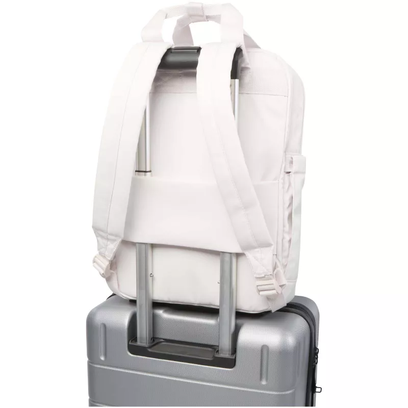 Trip Aware™, plecak na laptopa 14 cali wykonany z materiałów z recyklingu, 9 l - Złamana biel (12076202)