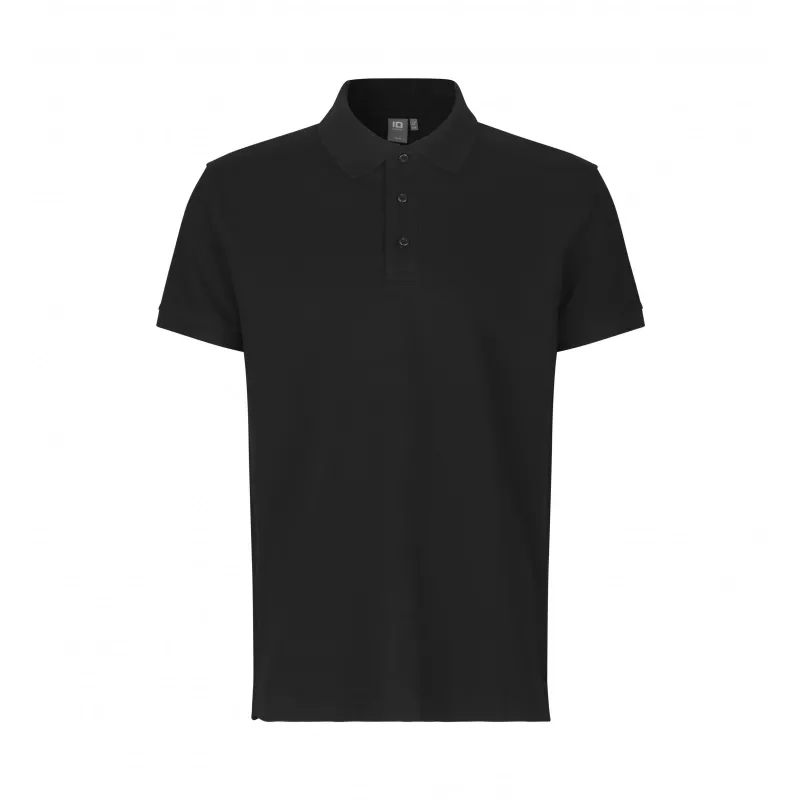 Koszulka bawełniana 210 g/m² ID Polo/stretch 0525 - Black (0525--BLACK)