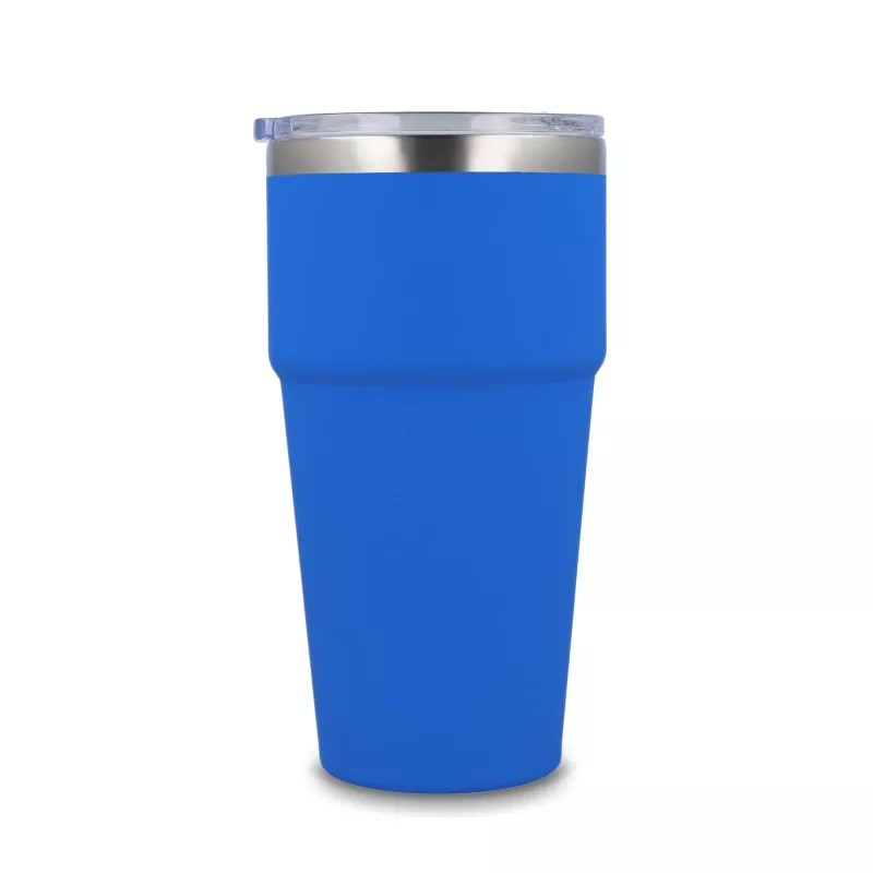 T-ceramiczny kubek do samochodu o miękkim dotyku 500ml - niebieski (LT98729-N0011)