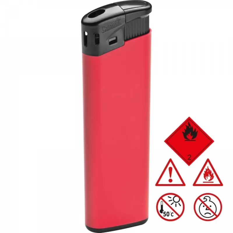 Zapalniczka plastikowa FRANK - czerwony (9004605)