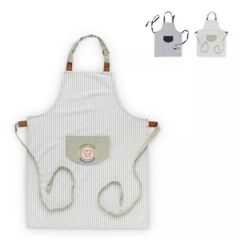 Fartuch Lord Nelson Victory w paski - ciemnoniebiesko / biały (LT54037-N1001)