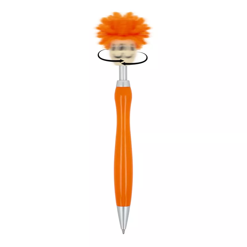 Długopis z włosami z obrotową kulką - pomarańczowy (LT87899-N0026)