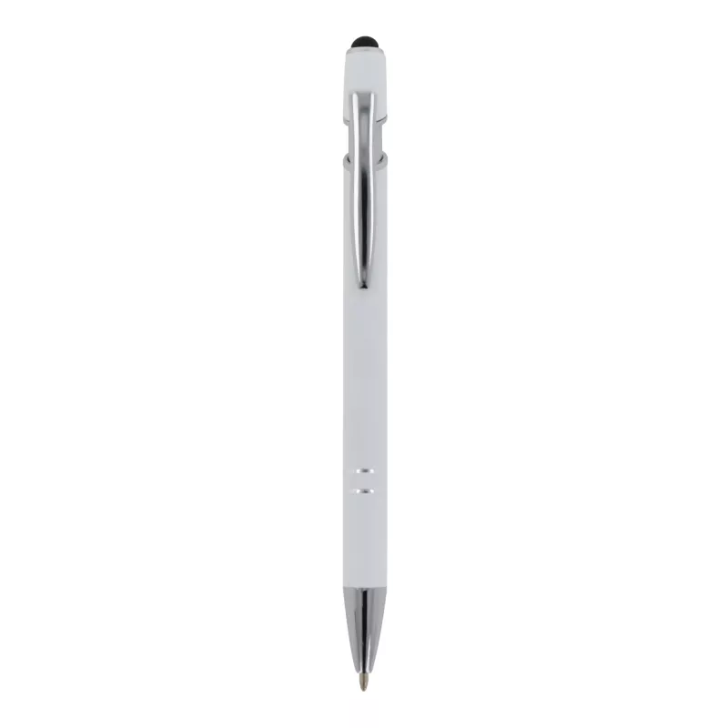 Długopis metalowy gumowany Paris - biały (LT87782-N0001)