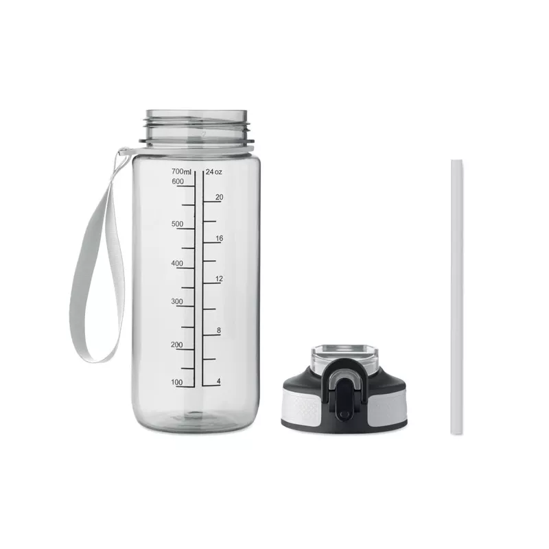Butelka sportowa motywacyjna z RPET 700 ml ENKEL - Przezroczysty (MO2792-22)