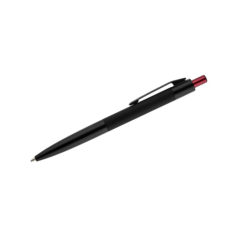 Długopis metalowy z powłoką soft touch i lustrzanym grawerem PAUL - czerwony (19746-04)