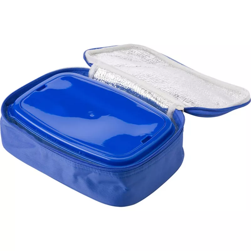 Torba termoizolacyjna, pudełko śniadaniowe 1,2 L, sztućce - niebieski (V9419-11)
