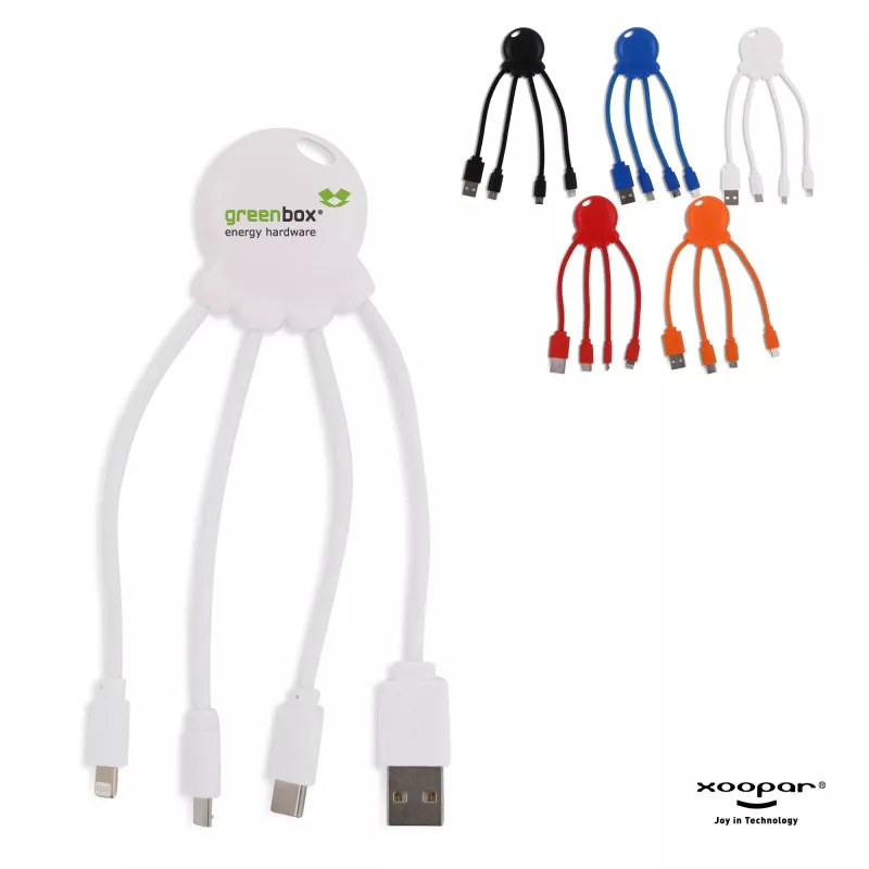 2087 | Xoopar Octopus Charging cable - czarny (LT41005-N0002)