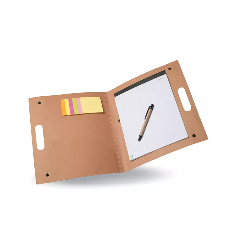 Teczka konferencyjna z kartonu z recyklingu ALBERTA - Bezowy (MO7411-13)