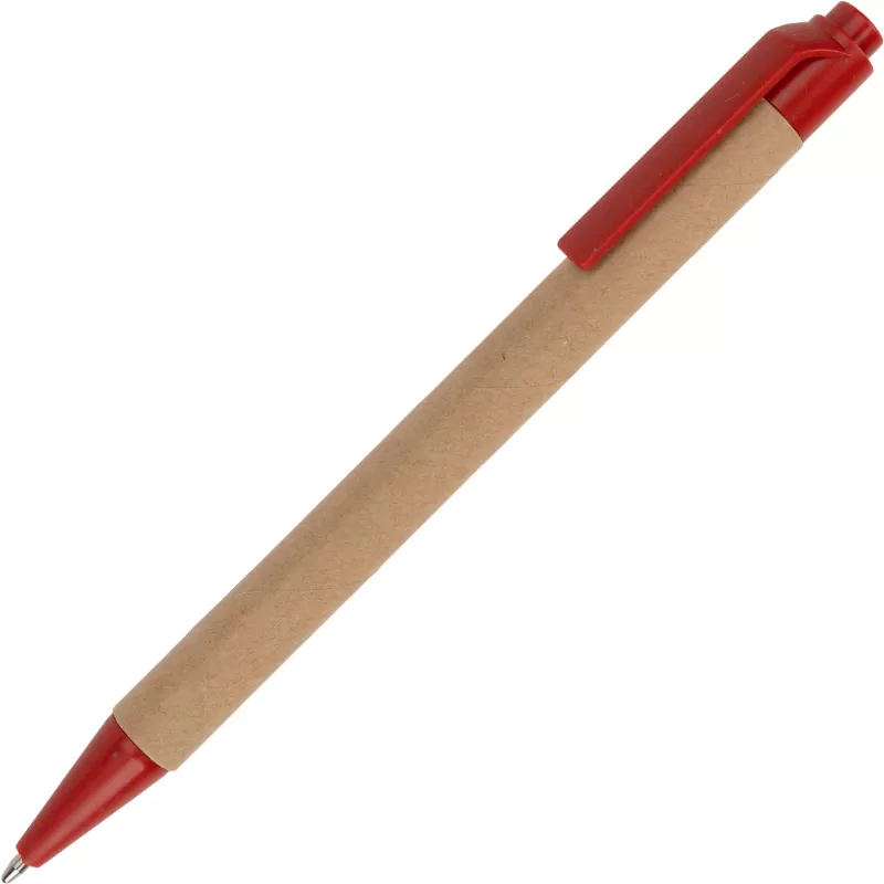 Notatnik A5 z czystymi stronami i długopisem z materiałów z recyklingu CHLOE - czerwony (2377605)