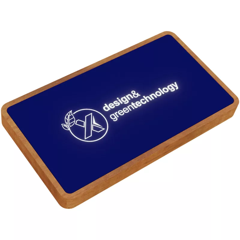 SCX.design P36 podświetlany bezprzewodowy powerbank 5000 mAh - Drewno-Reflex blue (2PX05952)