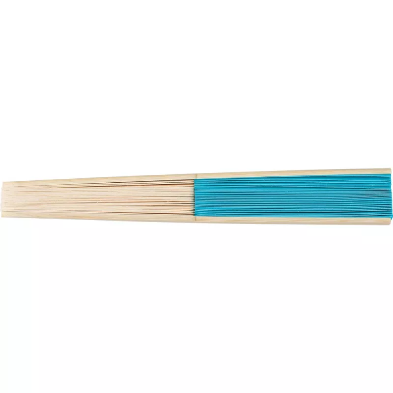 Wachlarz z bambusa - błękitny (V2201-23)