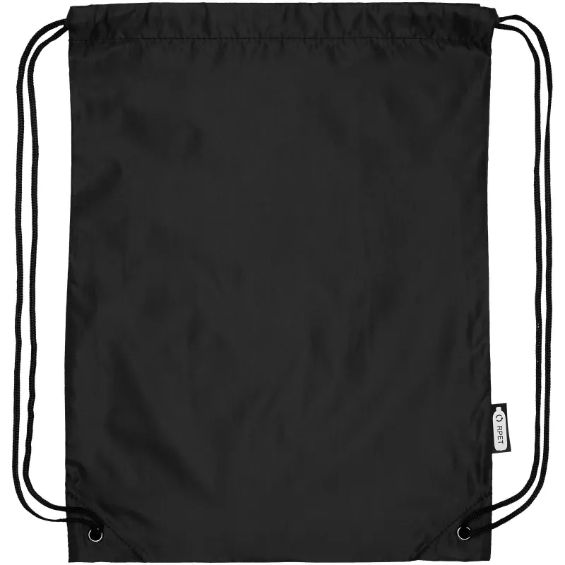 Plecak Oriole ze sznurkiem ściągającym z recyklowanego plastiku PET, 33 x 44 cm - Czarny (12046100)