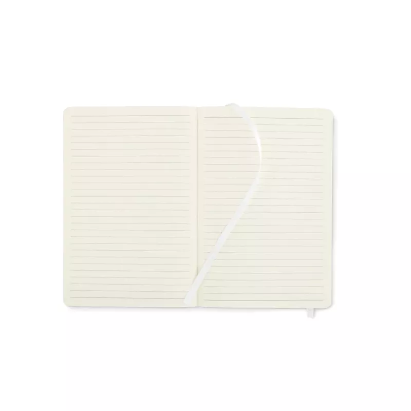 Notes A5 z recyklingu 80 kartek w linię BRETA - Bialy (MO2118-06)