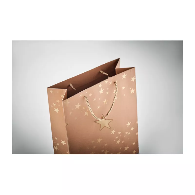 Torba prezentowa z papieru kraft 250 g/m² SPARKLE - Matowy Zloty (CX1497-98)