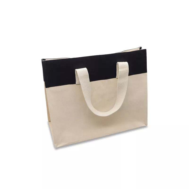 Torba bawełniana z kieszonką Alinea - czarny (R08931.02)