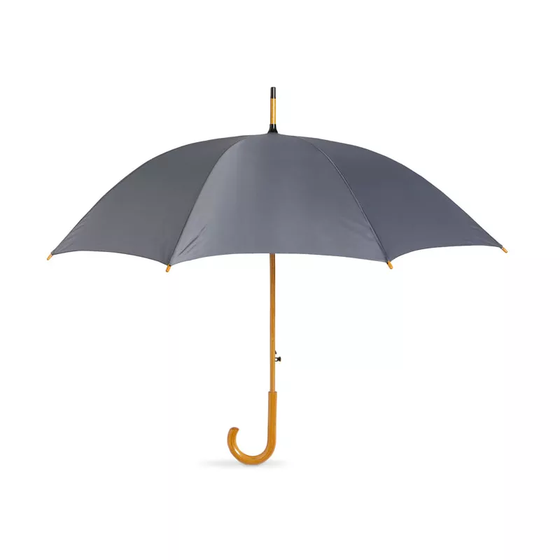 Parasol automatyczny 23,5" z drewnianą rączką CUMULI - Szary (KC5131-07)