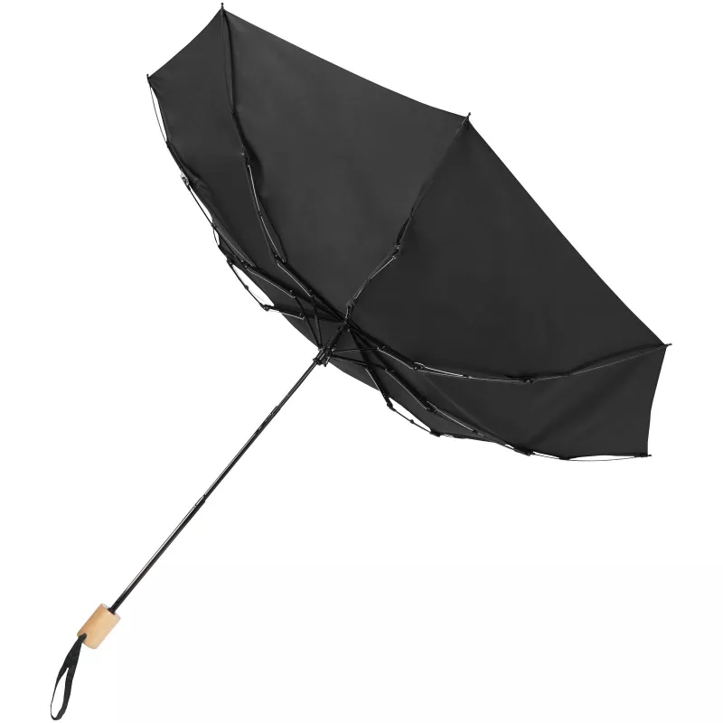 Wiatroodporny parasol manualny Ø106 cm Birgit z PET z recyklingu - Czarny (10914590)
