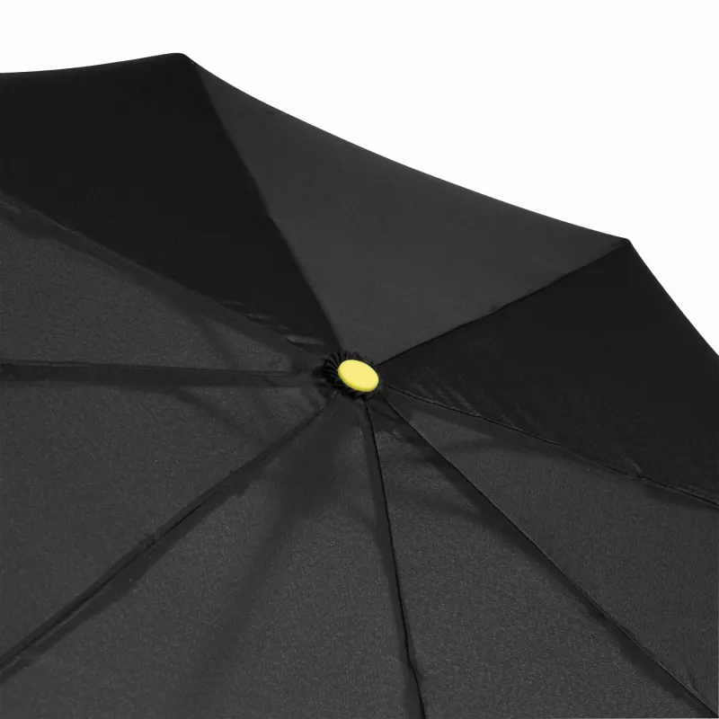 Automatycznie otwierany i składany, wiatroodporny parasol kieszonkowy - czarny, żółty (56-0101253)