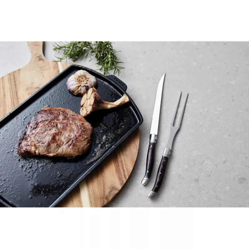 Zestaw do mięsa, nóż i widelec VINGA Gigaro - srebrny (VG024-32)