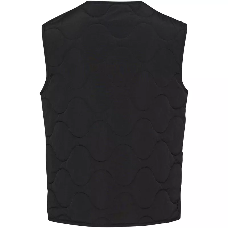 Quartz pikowany bezrękawnik typu unisex z recyklingu z certyfikatem GRS - Czarny (39477-BLACK)