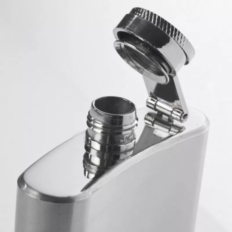 Piersiówka stalowa FRESNO 104 ml - szary (570807)