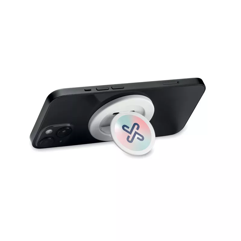 Uchwyt magnetyczny na telefon z ABS z recyklingu ABLE - Bialy (MO2556-06)