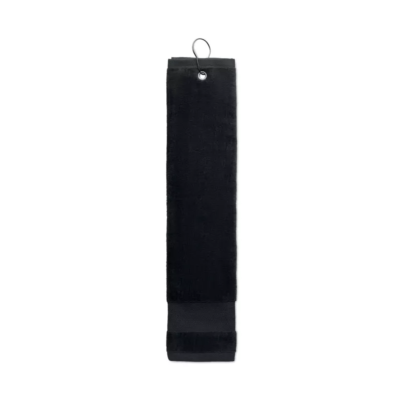 Ręcznik golfowy bawełniany 40x60 cm 350 g/m² HITOWGO - Czarny (MO6525-03)