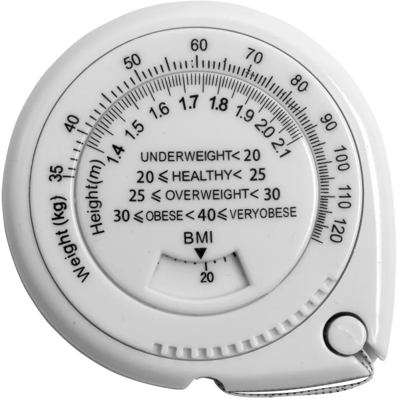 Miara do ciała 1,5 m ze wskaźnikiem BMI - biały (V9547-02)