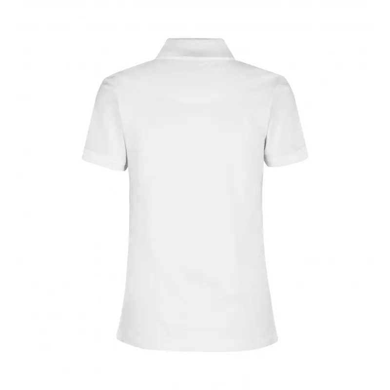 Koszulka bawełniana damska 210 g/m² ID Polo/stretch 527 - White (0527-WHITE)