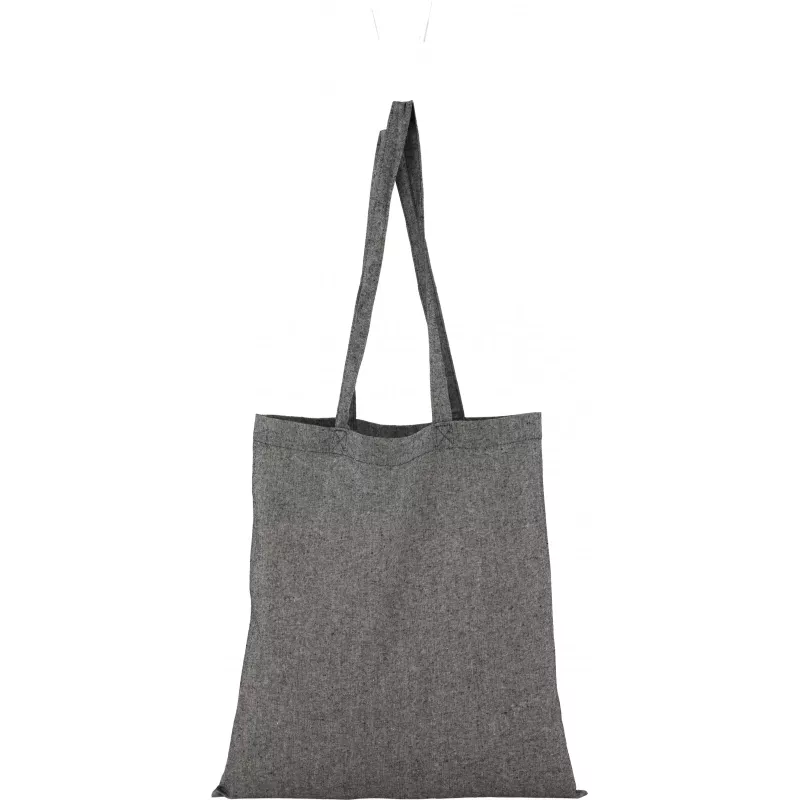 Torba bawełniana z recyklingu z długimi uszami 140 g/m2 LAMBERTO - czarny (6235803)