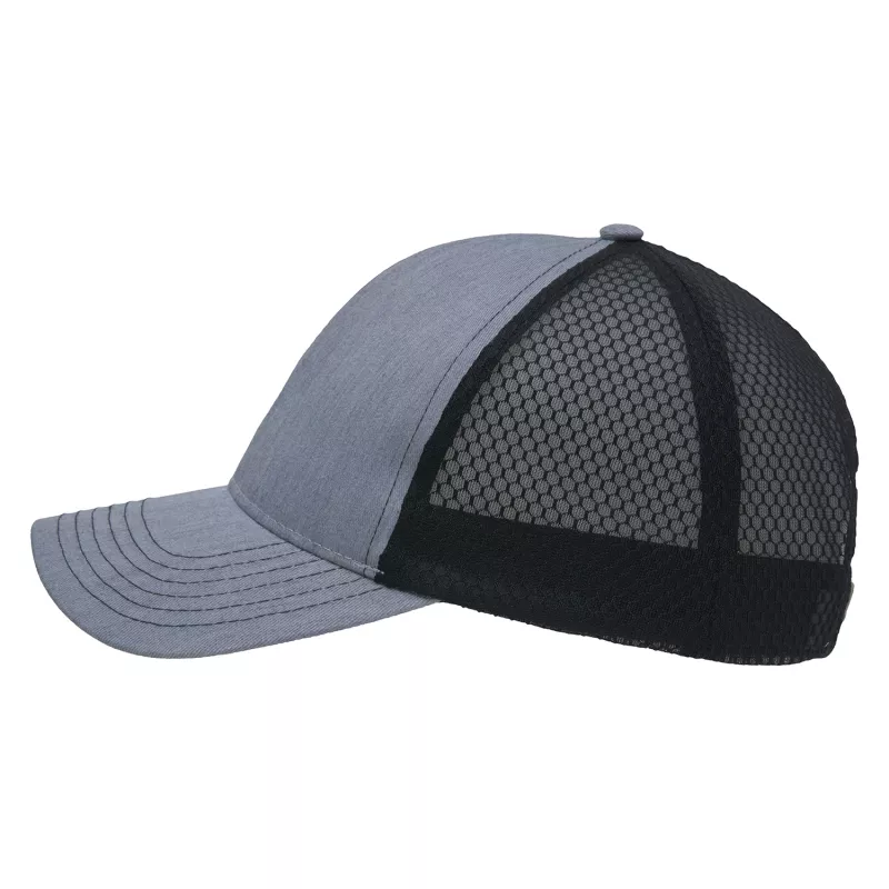 Czapka z daszkiem truckerka bawełniano-poliestrowa 190 g/m² #3971 - szaro-czarna (HW-3971-GREY/BLACK)