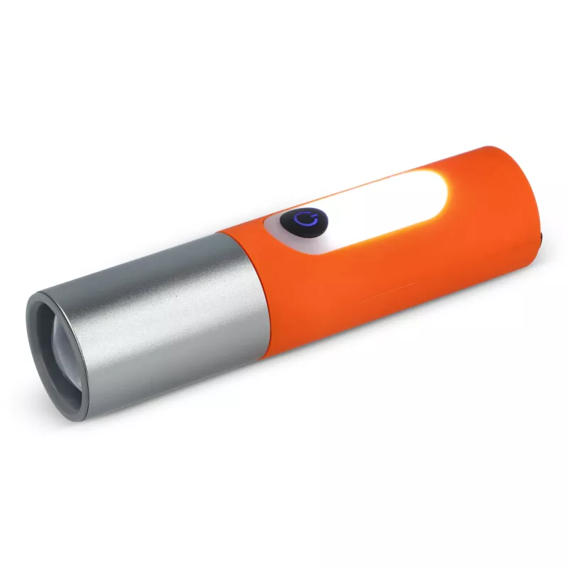 Akumulatorowa latarka LED 10W z funkcją zoom 300lm - pomarańczowy (LT93319-N0026)
