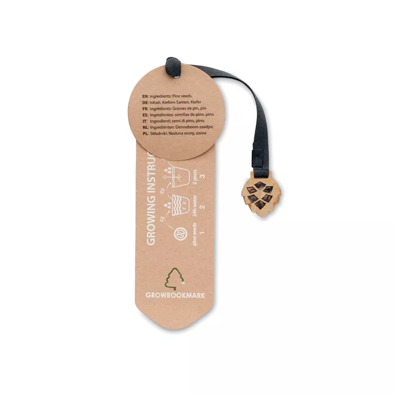 Zakładka do książki z nasionami sosny GROWBOOKMARK™ - Bezowy (MO6226-13)