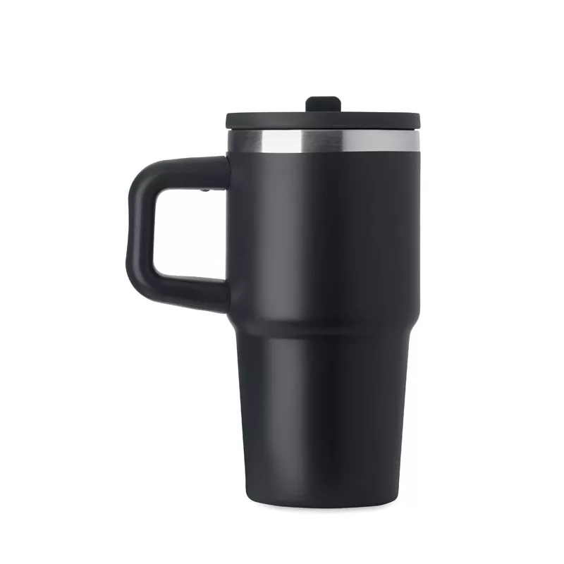 Kubek termiczny ze stali z recyklingu 500 ml ALAND - Czarny (MO3170-03)