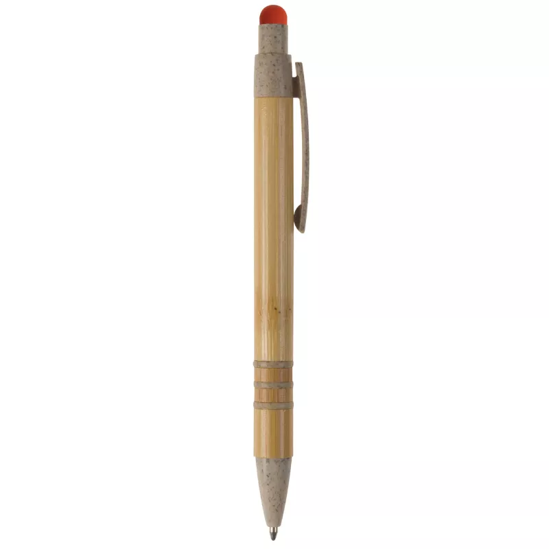 Długopis bambusowo-słomkowy Stylus - beżowo / pomarańczowy (LT87282-N5526)