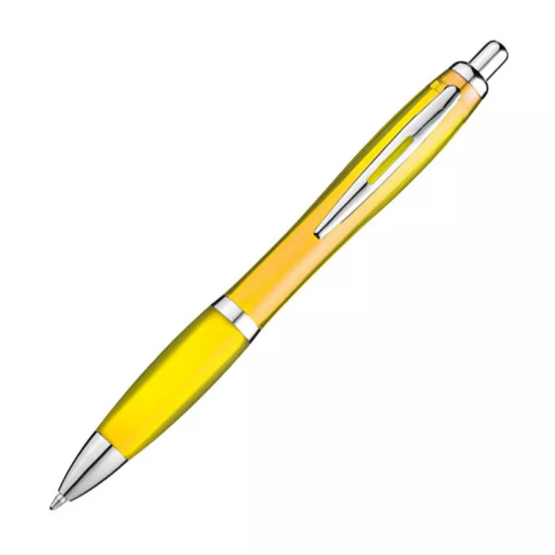 Długopis plastikowy reklamowy MOSCOW (transparentny) - żółty (1168208)
