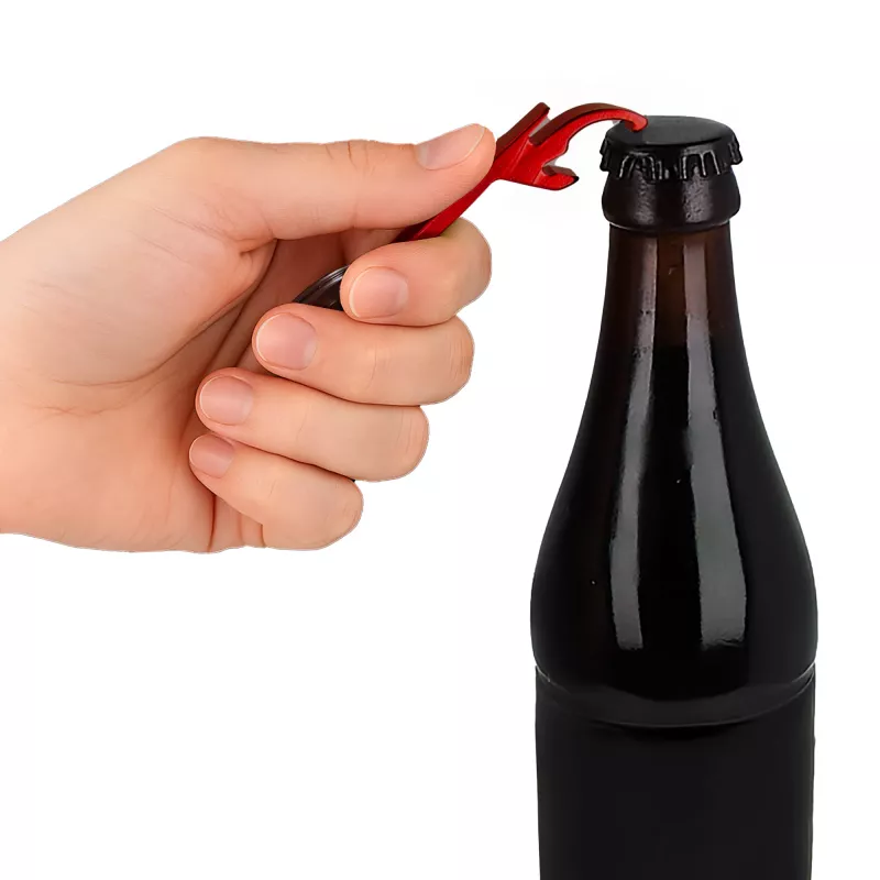Brelok z otwieraczem do butelek - czerwony (LT93104-N0021)