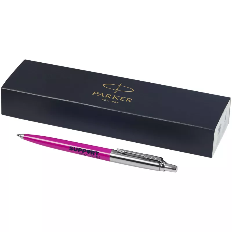 Długopis PARKER JOTTER z czarnym wkładem - Magenta-Srebrny (10647505)