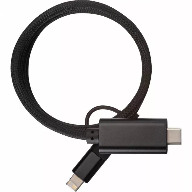 Magnetyczny kabel do ładowania BIANKA - czarny (3477903)