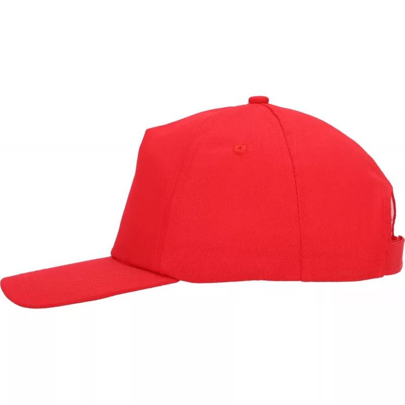 Czapka z daszkiem 5 paneli SANTA FE - czerwony (246605)